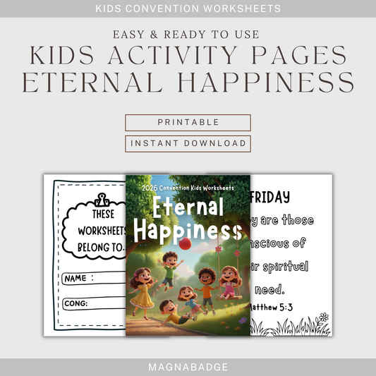 Kids Eternal Happiness Activity Pages