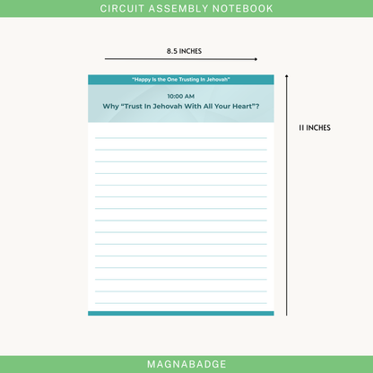 "Happy Is the One Trusting in Jehovah" Digital & Printable Notebook for the 2026-2027 Circuit Assembly