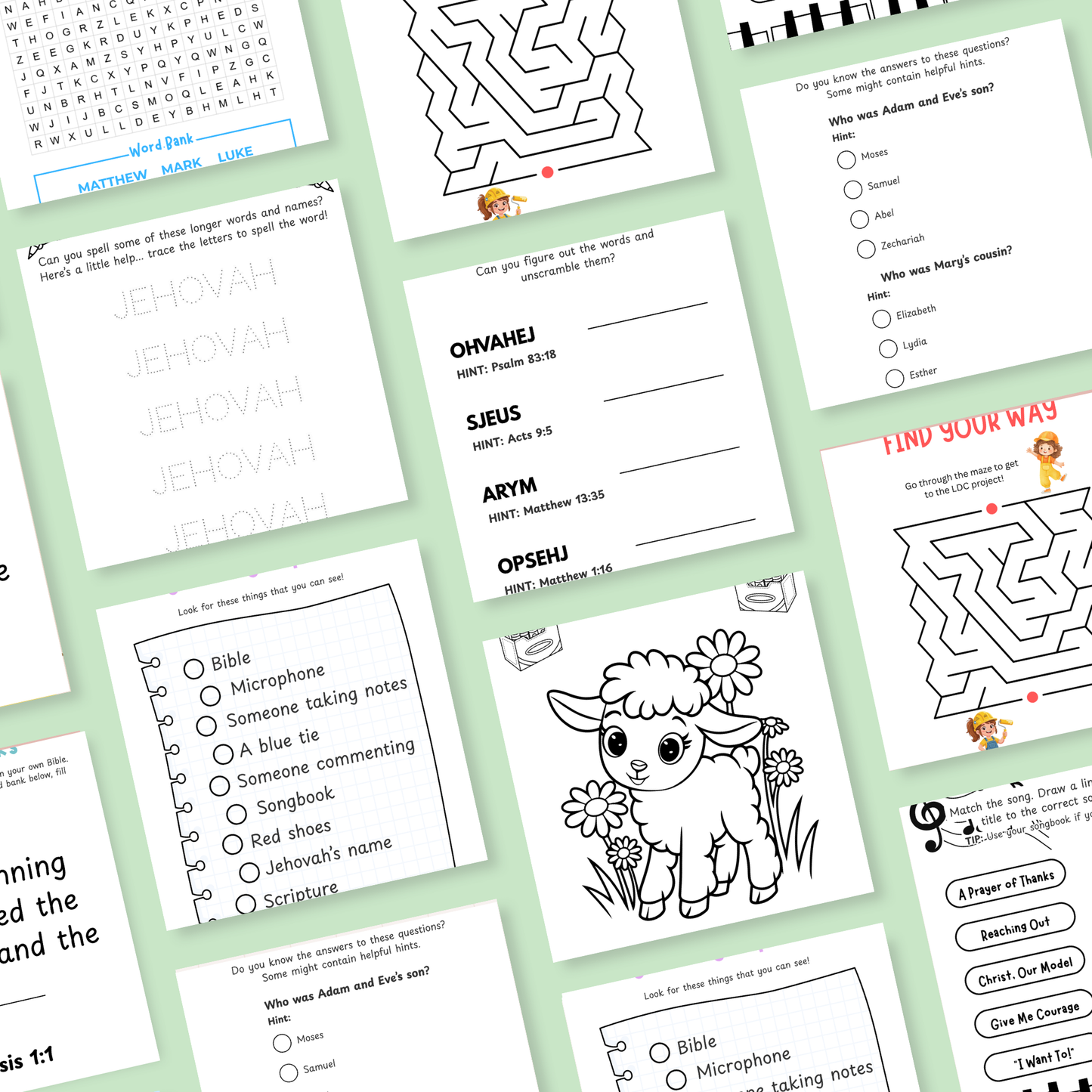JW Kids Activity Pages (5-13)