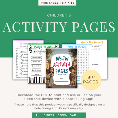 JW Kids Activity Pages (5-13)
